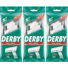 1001 Derby Tek Bıçaklı 5 Li Poşet x 3 Adet