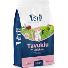 1001 Tavuklu Kuru Yavru Kedi Maması 1,2 kg - Besleyici Vitamin Ilaveli Tam ve Dengeli Mama