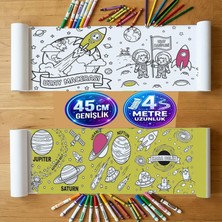 1001 Boyama Kağıdı Rulo Dev Boy 4 Metre Uzay Macerası