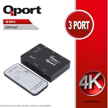 1001 Q-Sh3 3 Portlu HDMI Swıtch