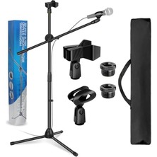 1001 MS100 Üst Kalite Profesyonel Tripod Mikrofon Standı & Sehpası (Taşıma Çantası ve Mikrofon Tut