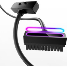 1001 HYDRUS-24PIN Pc Psu Uzatma Kablosu Argb Led, Bakır Tel Anakart Güç Uzatma Kablosu Entegre Minimal