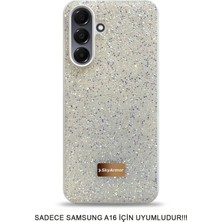 Skyarmor Samsung A16 Uyumlu Kafie Iç Yüzey Tasarımlı Taşlı Işıltılı Parlak Pırlanta Kılıf Dia Plus