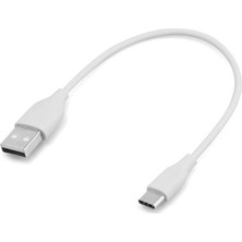 1001 Yetty Type-C Kısa Hızlı Powerbank Şarj ve Data Kablosu 2.1A Beyaz 20CM (Type-C)