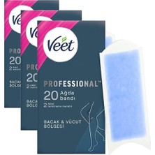 1001 Professional Sir Ağda Bandı Bacak ve Vücut Bölgesi Hassas Ciltler Için 20'li (3 Paketi)