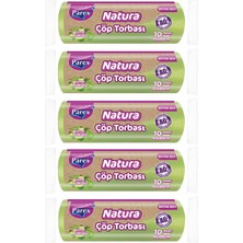 1001 Natura 10'lu Çöp Torbası Büyük Boy 65 x 80 cm Beşli Paket