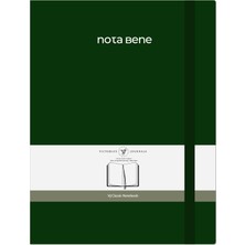 1001 Nota Bene Classic Sert Kapak Defter (Yeşil, 19X25 Cm)