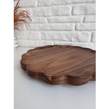 Yeni Nesil Evim Çiçek Oymalı Akasya Dönen Sunumluk/kek/pasta/kurabiye Standı Tabağı 31 cm