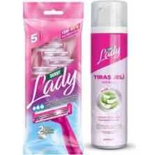 1001 Lady 2 5'li Poşet + Derby Lady Tıraş Jeli Aloe Vera 200ML Avantajlı Paket