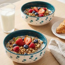 1001 Seramik Salata Kasesi, Yulaf Granola ve Kahvaltı Kasesi, Sağlıklı Beslenme ve Diyet Kabı, Smoot