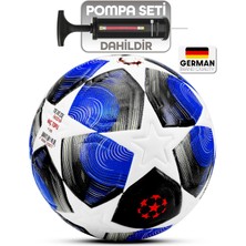 1001 Pro-Serisi Futbol Topu Şampiyonlar Ligi Lazer Kesim Pompa Dahil Halı Saha Maç Futbol Topu Mavi 52