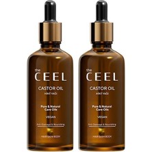 1001 Saf Hint Yağı 2X50 ml - Soğuk Sıkım Castor Oil, Saç, Kaş, Kirpik ve Cilt Bakımı Için Neml