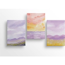 1001 Lila - 3'lü Defter Seti, 14X21CM, A5, Çizgili