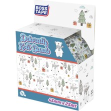 1001 Dekoratif Ambalaj ve Paketleme Bandı 45 mm x 25 mt Ayıcık