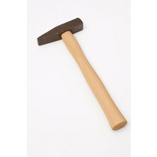 1001 Döküm Çekiç, 500 Gram, Dayanıklı Başlık, Ergonomik Ahşap Saplı, Boyalı, Çivileme Için