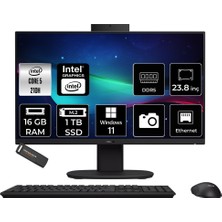 1001 V440 Intel Core 5 210H 16GB 1tb SSD 23.8" Fhd 100Hz W11P All In One Bilgisayar & Per4 USB 8704766723
