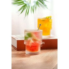 1001 2 Adet 300 ml Origami Stil Isıya Dayanıklı Su Meşrubat Kahve Cam Bardak MIT1199