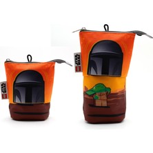 1001 LEGO Star Wars Mandalorian Pop-Up Grogu Kalem Kutusu, Polyester Teleskopik Kılıf, Yüksekliği Aya