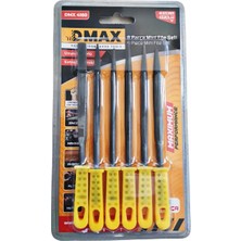 1001 Dmax 6 Parça Mini Eğe Seti – Düz, Yuvarlak, Yarı Dairesel, Kare, Üçgen ve Oval Eğe Çeşitl