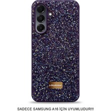 Skyarmor Samsung A16 Uyumlu Kafie Iç Yüzey Tasarımlı Taşlı Işıltılı Parlak Pırlanta Kılıf Dia Plus