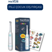 1001 Çocuk Pilli Diş Fırçası Sticker Setli, Yumuşak Uçlu, Ipx7 Su Geçirmez, 0697784738009