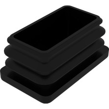 CATEKSSS 30X50 mm Profil Için Kademeli Içe Geçme Profil Tapası, Profil Kapak, Profil Tapa Siyah