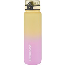 1001 Uzspace 1000ML Çift Renkli Sızdırmaz Bpa Içermez Kilitlenebilir Kapaklı Motivasyonel Tritan Su