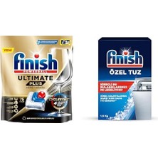 1001 Ultimate Plus 75 Kapsül Bulaşık Makinesi Deterjanı Tableti (1 x 75 Kapsül) ve Finish Bulaşık