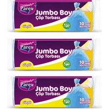1001 Güçlü Çöp Torbası Jumbo Boy 10'lu 80 x 110 cm Üçlü Set