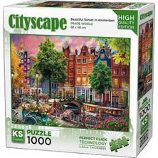 1001 Puzzle 1000 Parça, Beautiful Sunset In Amsterdam, 48 x 68 cm