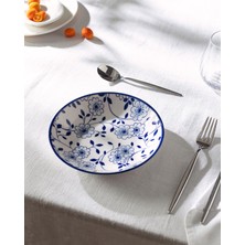 1001 Reve Bleu Jardin Yemek Tabağı - Mavi/beyaz - 20 cm