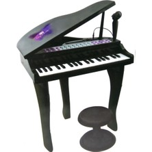 1001 Mini Piyano Mikrofon ve Tabureli, ACTIVESHOPSM-88022(BLACK)