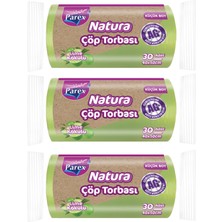 1001 Natura Çöp Torbası Küçük Boy 30'lu 40 x 50 cm Üçlü Paket