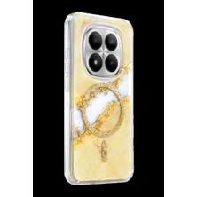 Royaleks Onegif Xiaomi Redmi Note 15 4g Lotus Simli Magsafe Kapak - Gümüş