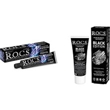 1001 Sensation Whitening Beyazlatıcı Diş Macunu (1 x 74 G) ve Rocs Black Edıtıon Kömür Özleri Ile