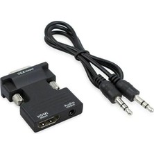 1001 9944 Ses Destekli HDMI To VGA Monitör Çevirici Adaptör Uyumlu HDMI Bağlantı Tipi