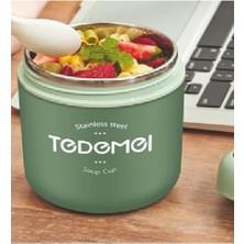 Tüftürük Paslanmaz Çelik Sızdırmaz Kaşıklı Saklama Kabı Beslenme Kabı 780 ml
