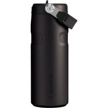 1001 Iceflow™ Aerolight™ Flip Straw 2.0 Pipetli Su Şişesi, Siyah 2.0, 0.47 Litre