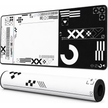 1001 Xxl Oyuncu Mouse Pad 90X40 cm 3mm Dikişli Kaymaz Taban Büyük Gaming Desk Mat Grıd Collection