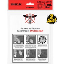 1001 Tek Kanat Pratik Sineklik, 0.75 M x 1.25 M Tül, Kapı & Pencere Uyumlu, 4 M Yapıştırma Bantlı (