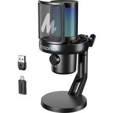 1001 Pc Için Mikrofon Kablosuz, Yazılımlı USB Mikrofon, Aı Ses Değiştirme, Üç Seviyeli Gürültü