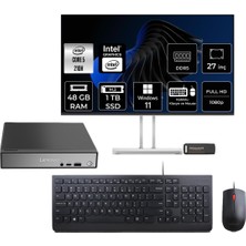 1001 Thinkcentre Neo 50Q G5 Intel Core 5 210H 48GB 1tb SSD 27" W11H Mini Masaüstü Bilgisayar