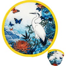 1001 Fenomen Katlanabilir Yelpaze Çantalı 20 cm Taşınabilir El Yelpazesi, Yazlık Plaj Yelpazesi, Kor