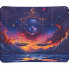 1001 Burç Desenli Tip Kaymaz Taban Optik Bilgisayar Notebook Mouse Pad Maus Pad (Terazi Burcu)
