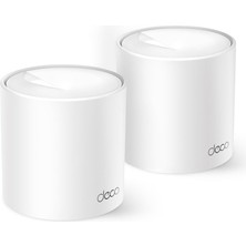 1001 Deco X10 2-Pack, AX1500 Mbps, 360 M²'ye Kadar Kapsama Alanı, 120 Cihaza Kadar Bağlantı, Gigabit