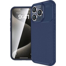 Renas Store Iphone 16 Pro Max Kılıf Auto Focus Karbon Kapak - Lacivert