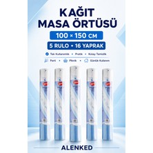 Alenked Kağıt Masa Örtüsü 5 Rulo Marin Desenli 100 x 150CM 16 Yaprak