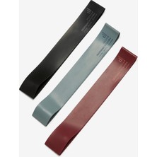 1001 Domyos Mini Pilates Bandı Seti X3-5/6/7 kg - Kauçuk - Siyah - Tek Ebat