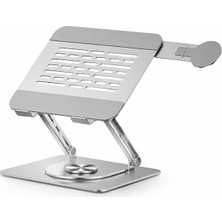 1001 Laptop Stand Karbon Çelik 360° Döner Ergonomik Yükseklik Ayarlı Soğutucu Magsafe Uyumlu Telefo