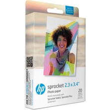 1001 Sprocket 5,8 x 8,7 cm Birinci Sınıf Çinko Çıkartma Fotoğraf Kağıdı (20 Yaprak) Hp Sprocket